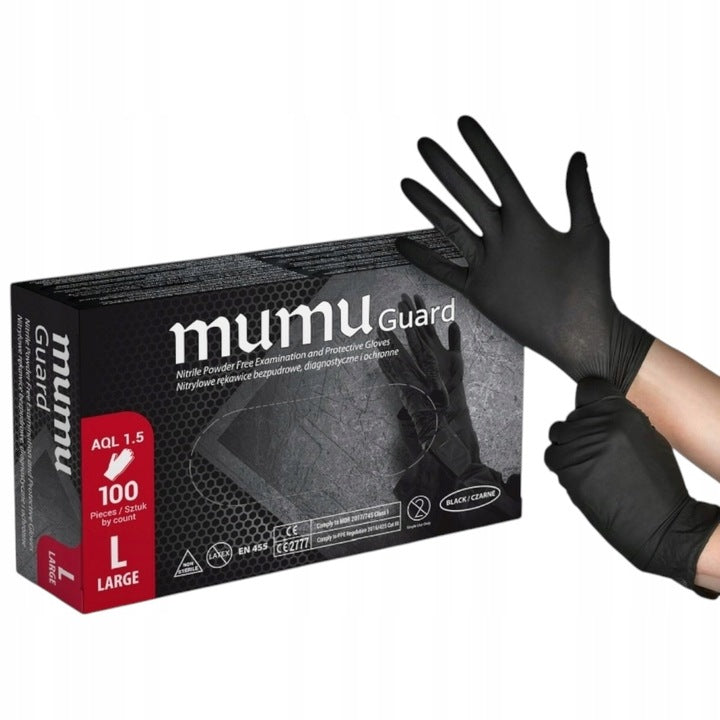 Nitrilové rukavice černé bez pudru 100 ks