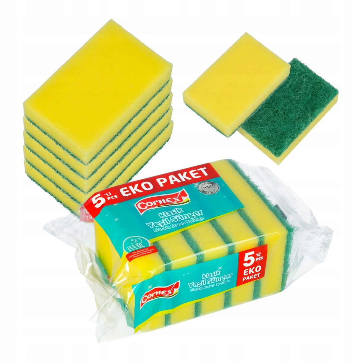Houbičky na mytí nádobí Cornex 5 ks