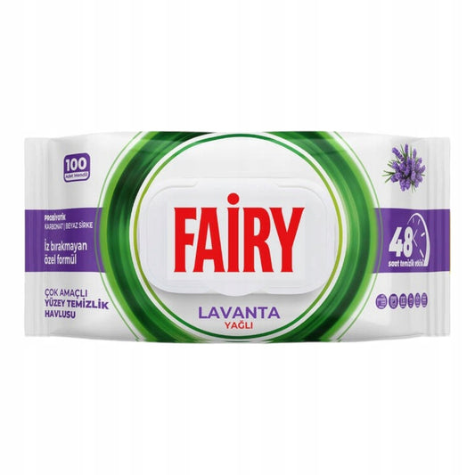 Vlhčené čisticí ubrousky Fairy Lavender 100 ks