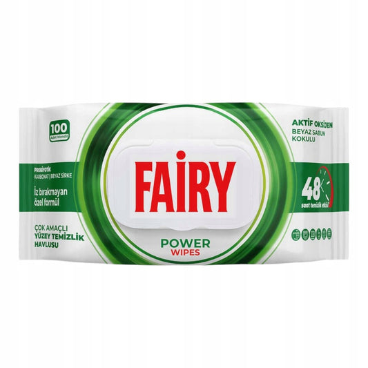 Vlhčené čisticí ubrousky Fairy Power 100 ks