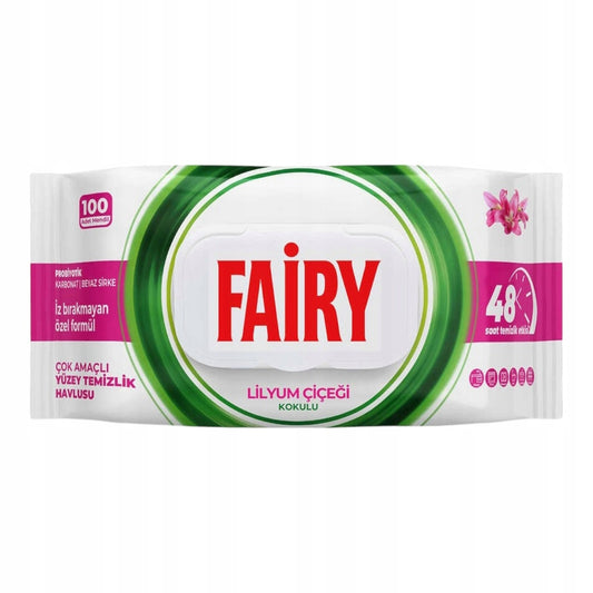 Vlhčené čisticí ubrousky Fairy Lilia 100 ks