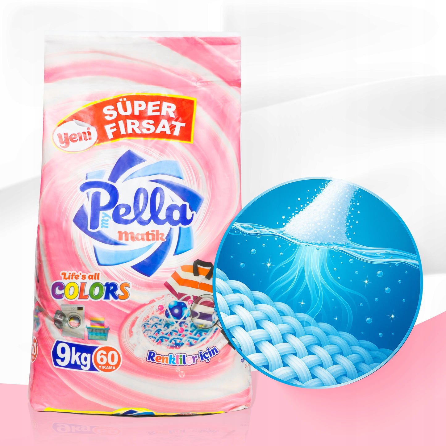 My Pella Matik prací prášek na barevné prádlo 9 kg, 60 praní