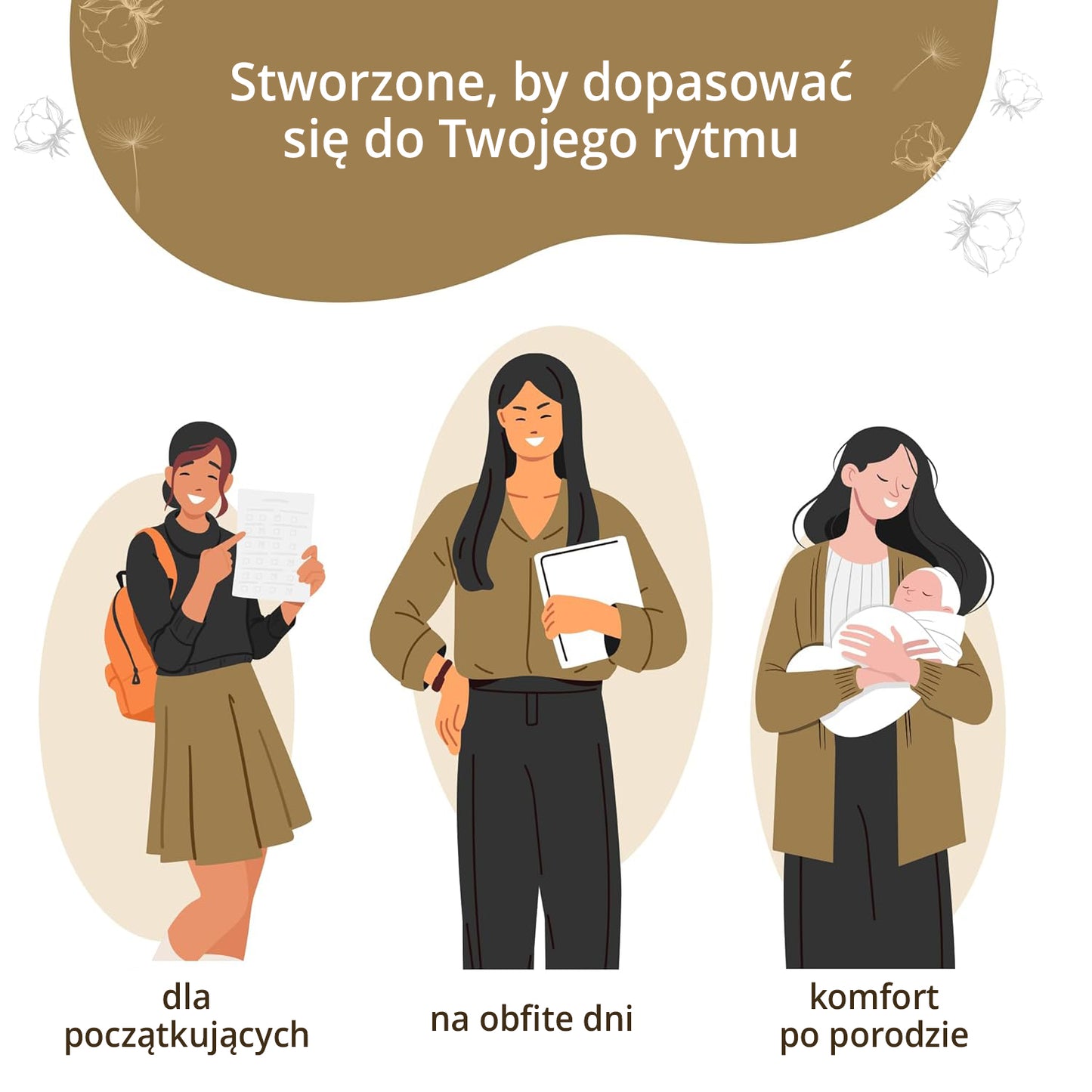 10 szt. - Nocne majtki chłonne menstruacyjne dla kobiet organiczna bawełna - EVEREVE