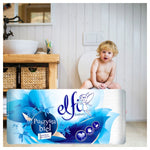 Toaletní papír Elfi Fluffy White 8 rolí, 3vrstvý, měkký, bílý, silný 