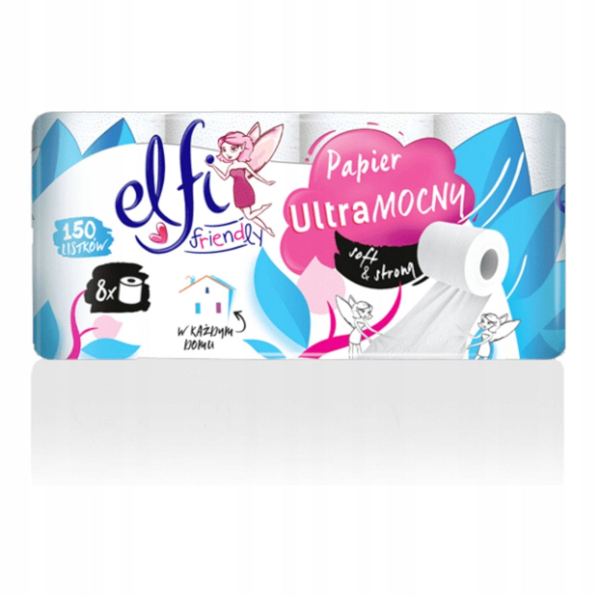 Toaletní papír Elfi Friendly Ultra STRONG 8 rolí 2vrstvý bílý PZH 