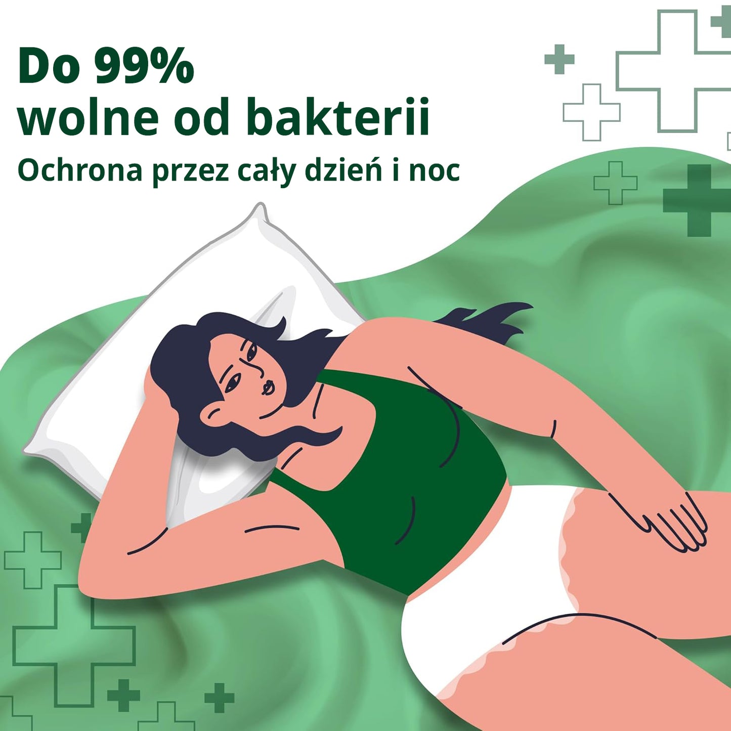 30 ks - Savé menstruační antibakteriální noční kalhotky pro ženy - EVEREVE