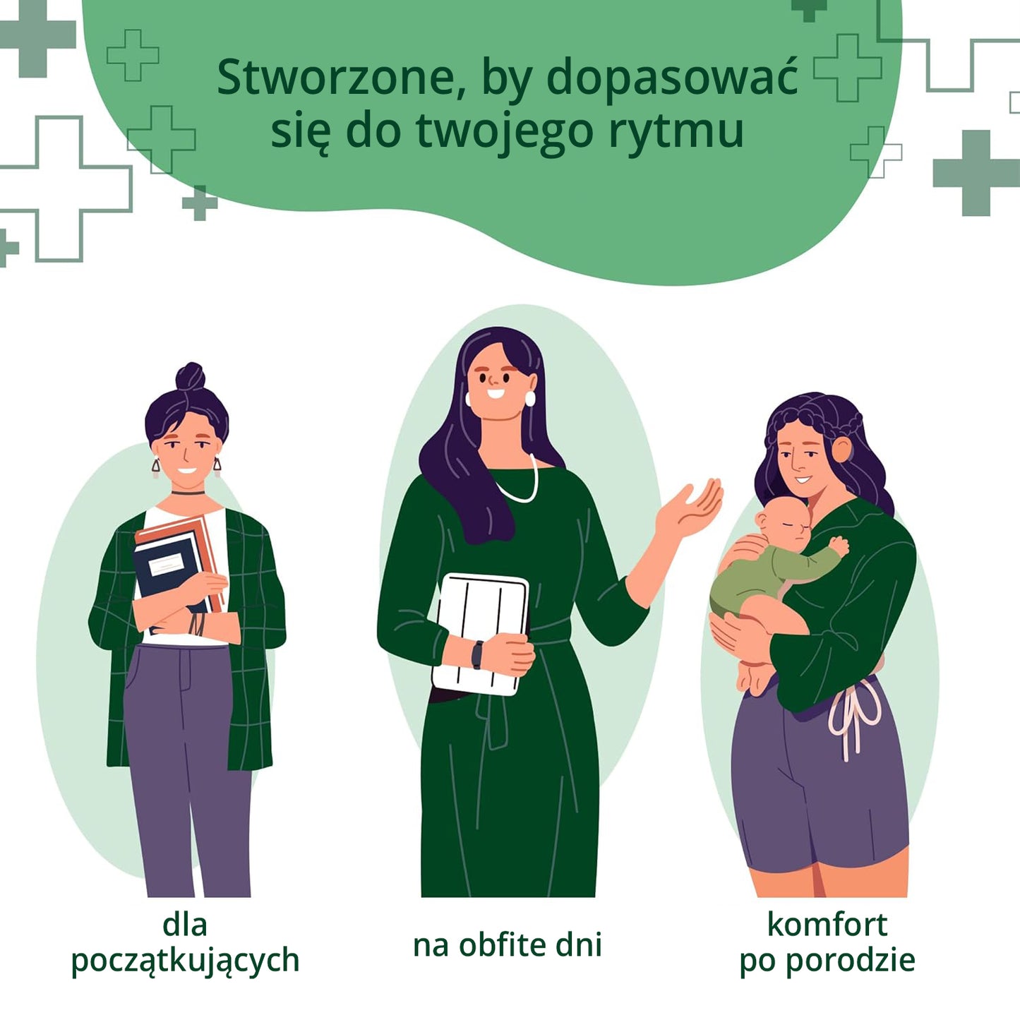 30 ks - Savé menstruační antibakteriální noční kalhotky pro ženy - EVEREVE