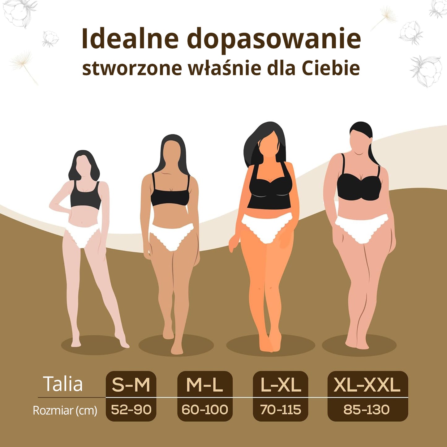 10 szt. - Nocne majtki chłonne menstruacyjne dla kobiet organiczna bawełna - EVEREVE