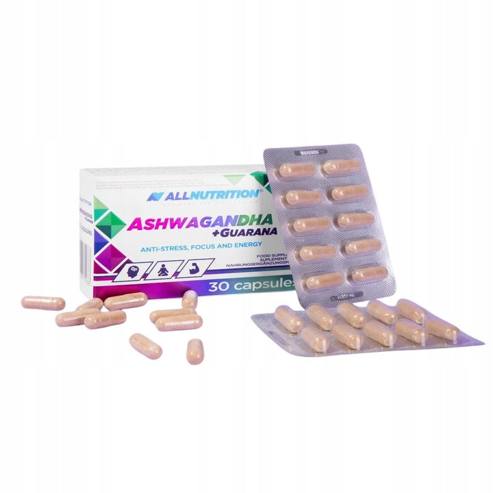 ALLNUTRITION Ashwagandha + Guarana 30 kaps. energia i stres