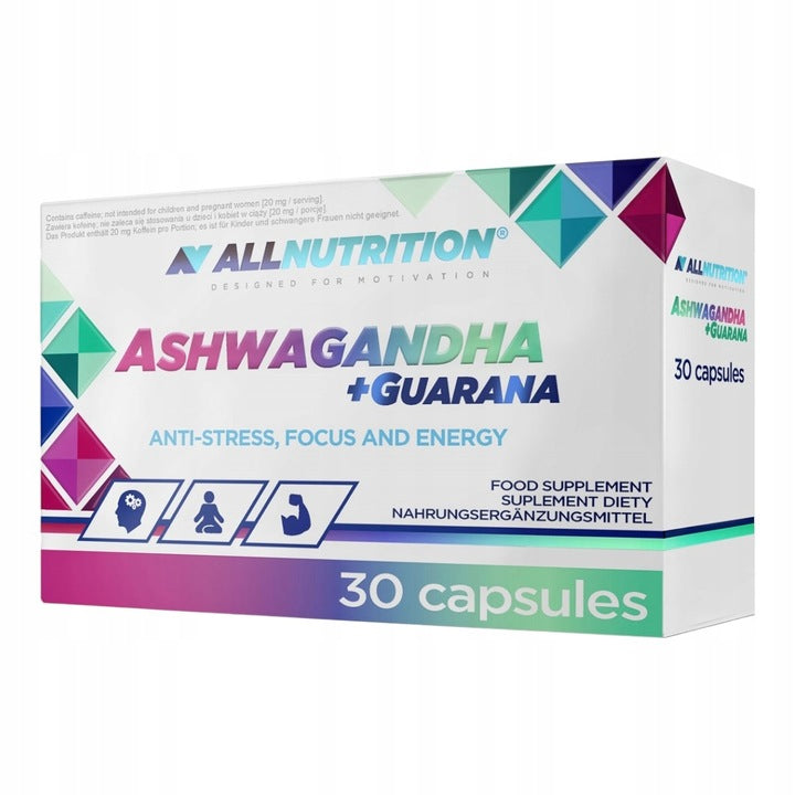 ALLNUTRITION Ashwagandha + Guarana 30 kaps. energia i stres