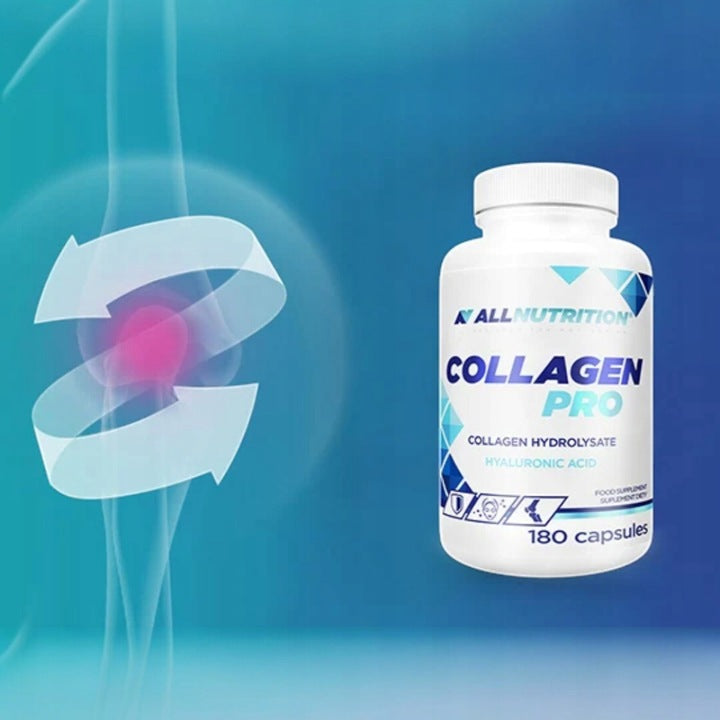 ALLNUTRITION COLLAGEN PRO 180 kaps Kolagen Kwas Hialuronowy Wit C Stawy