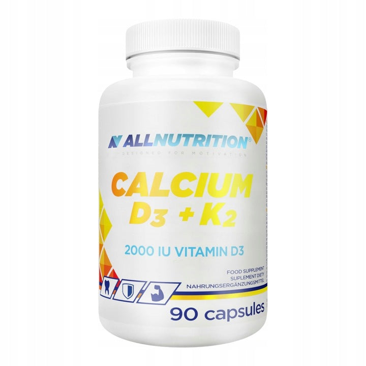 ALLNUTRITION Calcium D3+K2 90 kapsułek wapń witamina D3 K2 odporność kości