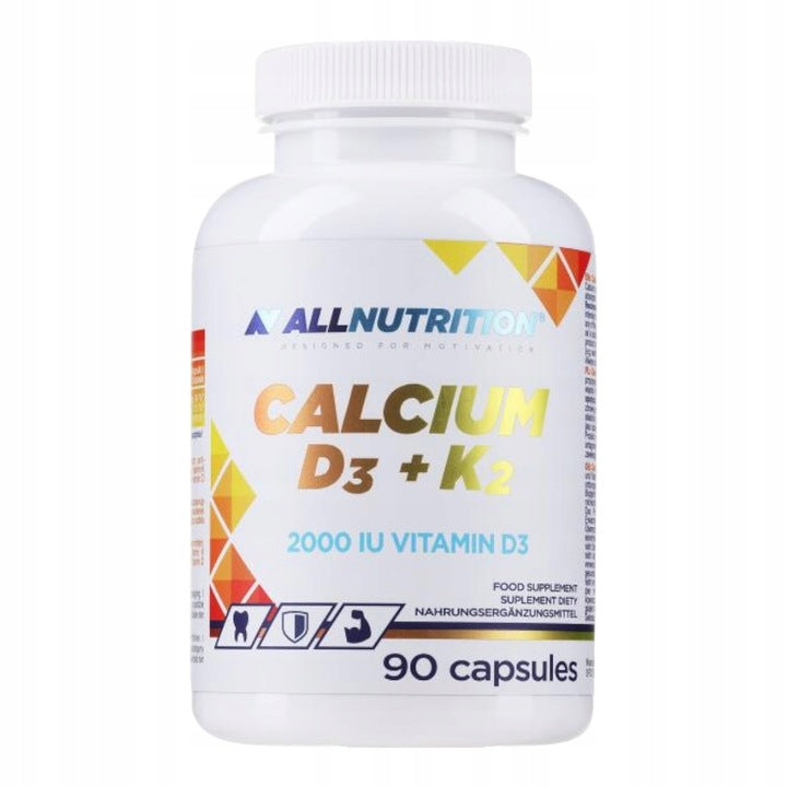 ALLNUTRITION Calcium D3+K2 90 kapsułek wapń witamina D3 K2 odporność kości