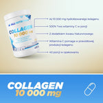ALLNUTRITION Collagen 10 000 mg Wit C Kwas Hialuronowy 480 g Pomarańcza