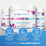 ALLNUTRITION Collagen Beauty 158g Kolagen Biotyna Cynk Wit.C Truskawka
