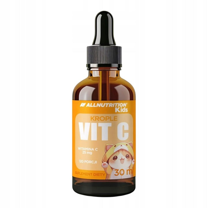 ALLNUTRITION Kids Vit C krople 30ml 120 porcji witamina C dzieci odporność