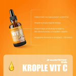 ALLNUTRITION Kids Vit C krople 30ml 120 porcji witamina C dzieci odporność