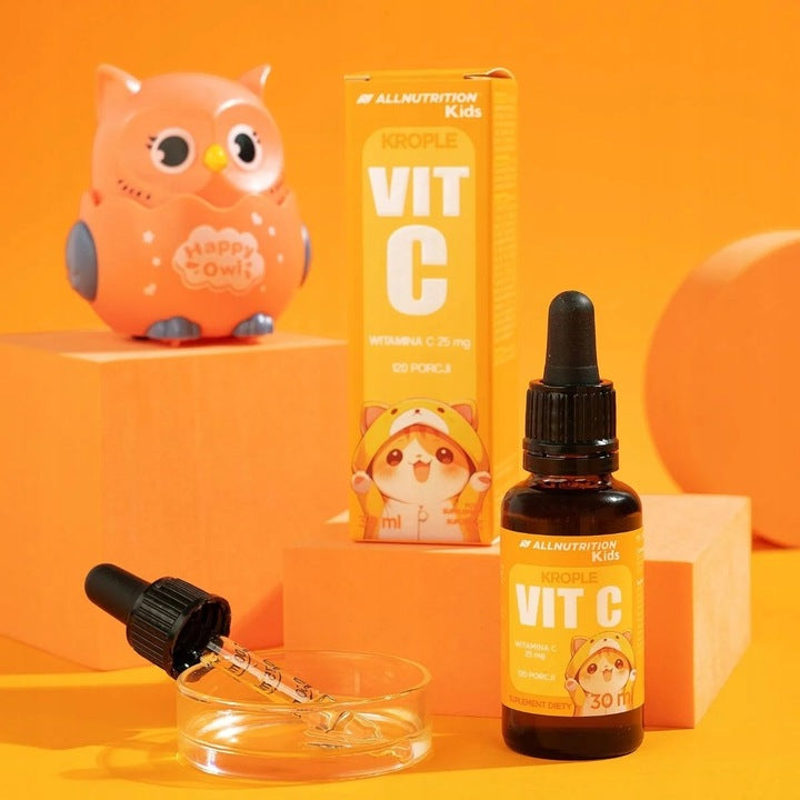 ALLNUTRITION Kids Vit C krople 30ml 120 porcji witamina C dzieci odporność