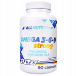 ALLNUTRITION OMEGA 3-6-9 STRONG 90 kaps. Wit.E Serce Mózg Odporność