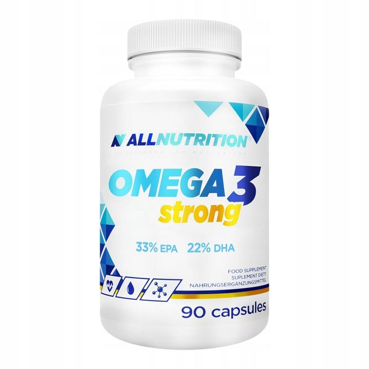 ALLNUTRITION OMEGA 3 STRONG 90 kaps. EPA DHA serce cholesterol Kwasy Omega3