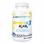 ALLNUTRITION Omega 3 D3 2000IU K2 MK-7 100µg 30 kaps. serce mózg odporność