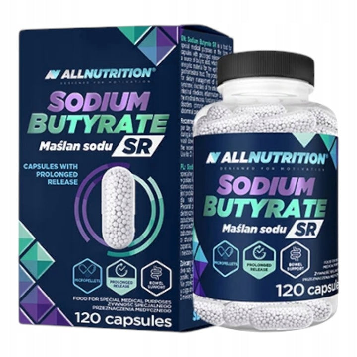 ALLNUTRITION Sodium Butyrate SR 120 kaps Maślan Sodu Jelita układ pokarmowy