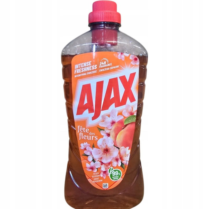 Ajax Čistič podlah Broskvový květ 1L Beze šmouh 24h Vůně