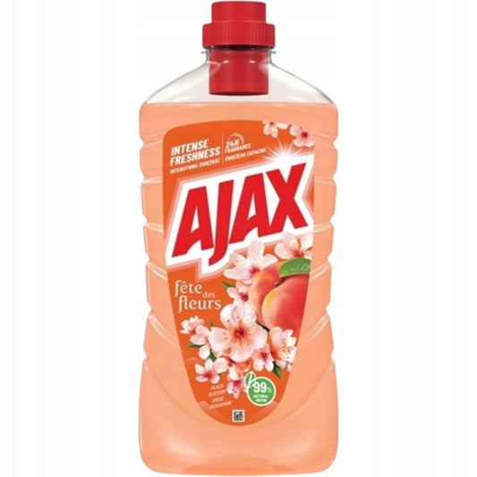 Ajax Čistič podlah Broskvový květ 1L Beze šmouh 24h Vůně