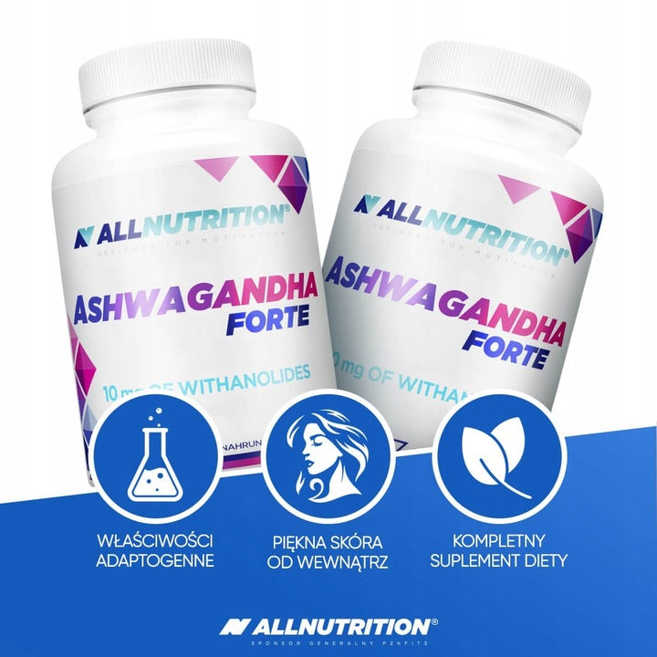 Ashwagandha Forte AllNutrition 90 kaps 10 mg Witanolidów Stres Sen Energia