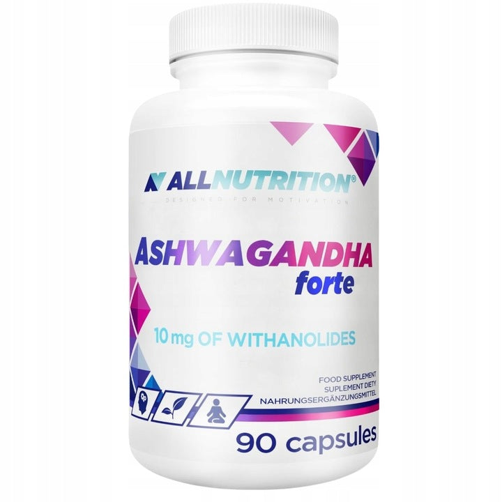 Ashwagandha Forte AllNutrition 90 kaps 10 mg Witanolidów Stres Sen Energia