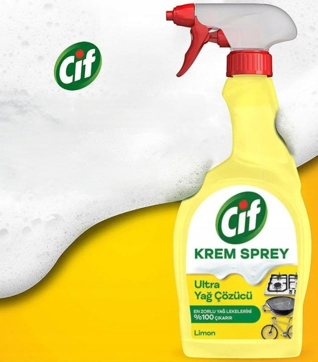 CIF Krém Sprej 750 ml citronový Univerzální Na mastnotu na čištění