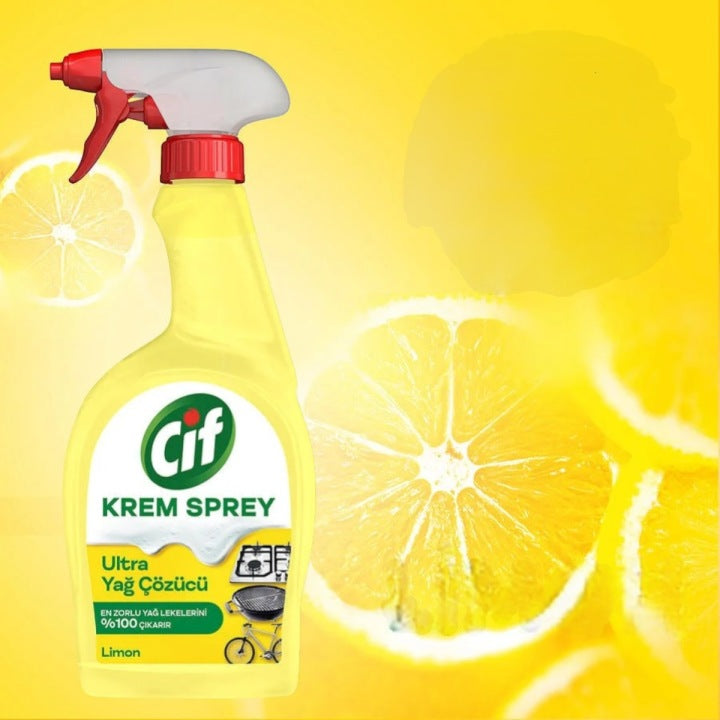 CIF Krém Sprej 750 ml citronový Univerzální Na mastnotu na čištění