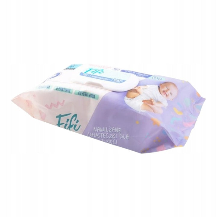 Fifi vlhčené ubrousky pro děti 80 ks. 98% voda, bez alkoholu Opharm 