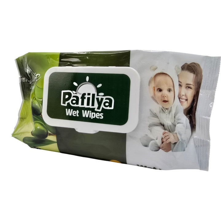 Vlhčené ubrousky Pafilya Olivová pro děti i dospělé, 120 ks.