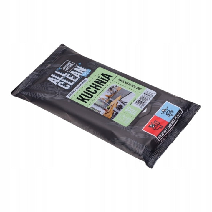 Chusteczki nawilżane do kuchni 32 szt. odtłuszczające, mocne EKO AllClean