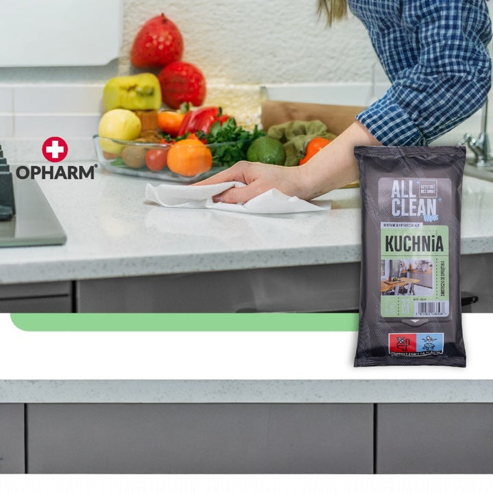 Chusteczki nawilżane do kuchni 32 szt. odtłuszczające, mocne EKO AllClean