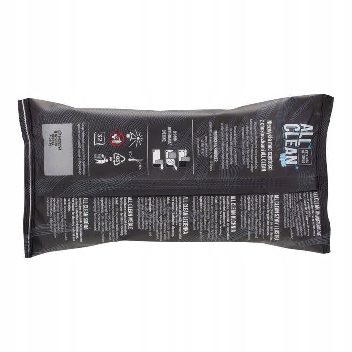 Chusteczki nawilżane do sprzątania 32 szt. uniwersalne do domu AllClean