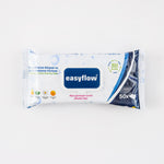 EasyFlow 50 vlhčených ubrousků Easyflow 3 v 1 k mytí těla pro seniory a ležící pacienty – velké balení, bez alkoholu, s aloe vera a heřmánkem 