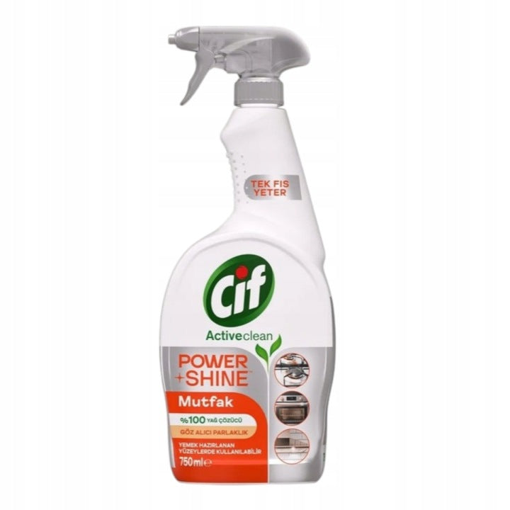 Cif Power & Shine Kuchyňský odmašťovací sprej 750 ml do kuchyně účinný