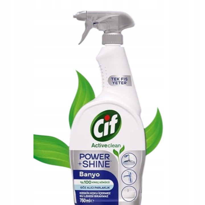 Cif Power & Shine Koupelna sprej na vodní kámen 750 ml do koupelny účinný