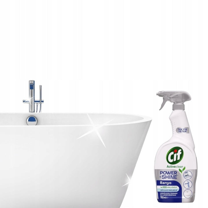 Cif Power & Shine Koupelna sprej na vodní kámen 750 ml do koupelny účinný