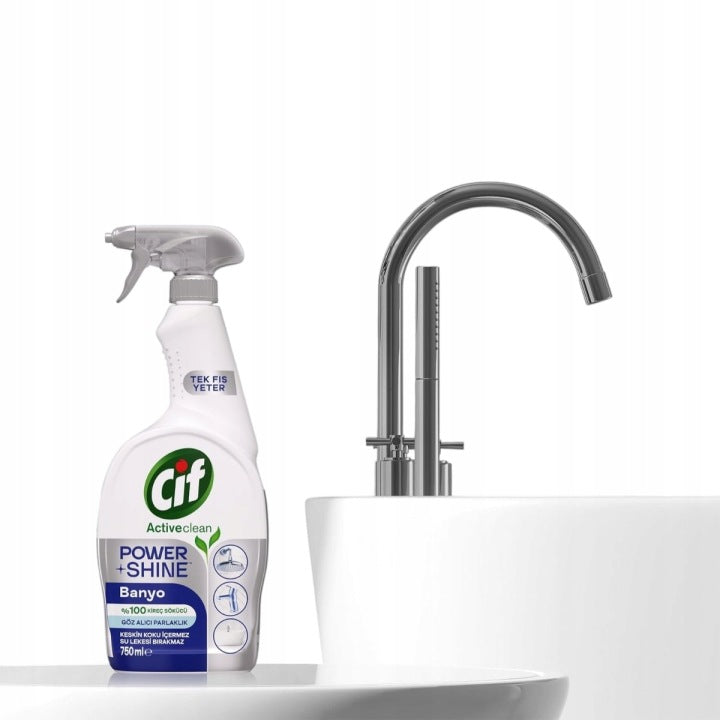 Cif Power & Shine Koupelna sprej na vodní kámen 750 ml do koupelny účinný
