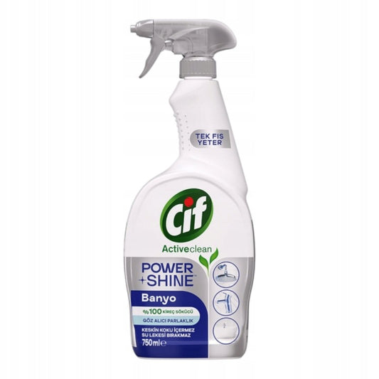 Cif Power & Shine Koupelna sprej na vodní kámen 750 ml do koupelny účinný