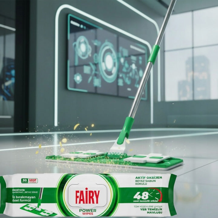 Velké náplně do mopu Fairy vlhčené ubrousky jednorázové bílé mýdlo 50 ks