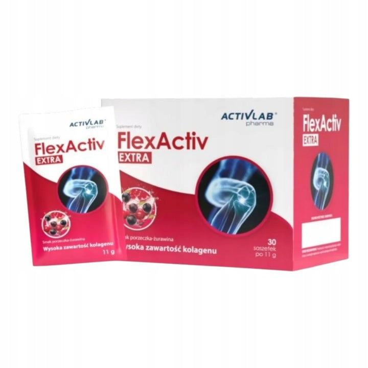 FlexActiv Extra Activlab 30 sáčků kolagen na klouby rybíz brusinka