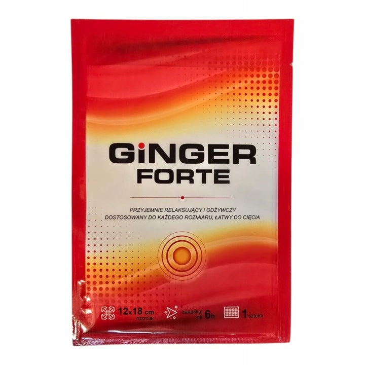Hřejivá náplast GINGER FORTE vyživující, velká velikost 12x18 cm, 1 ks