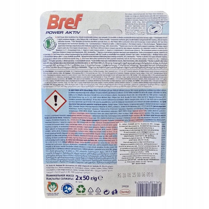 Bref Power Aktiv Ocean WC bloky do toalety 2x50g mořská vůně