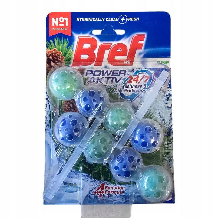 WC závěsné bloky Bref Power Aktiv Pine 2x50g borovice