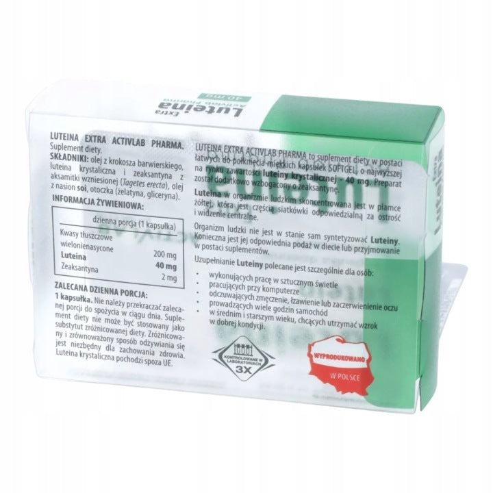 Lutein Extra Activlab Pharma 40 mg 30 kapslí lutein zrak ochrana očí
