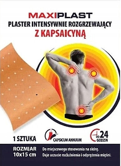 MAXIPLAST plaster rozgrzewający na ból z kapsaicyną 10x15 cm 1 szt